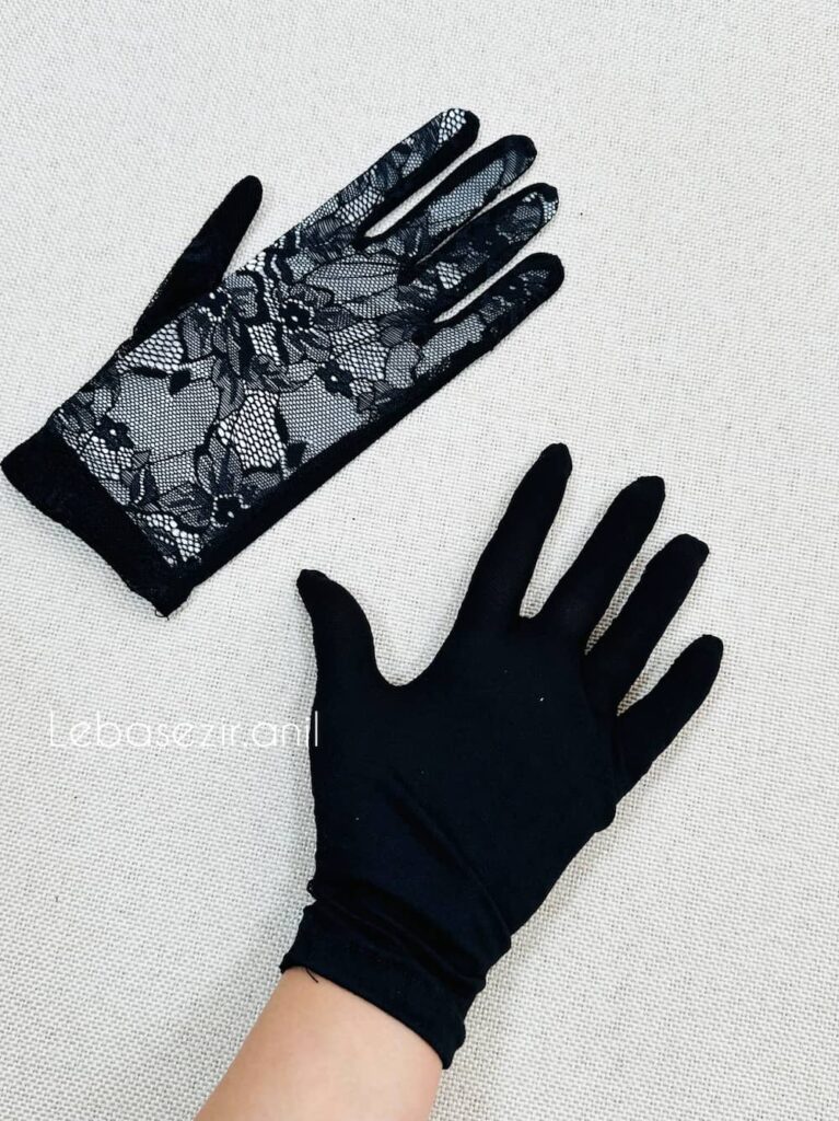 دستکش فانتزی گیپور کف نخی