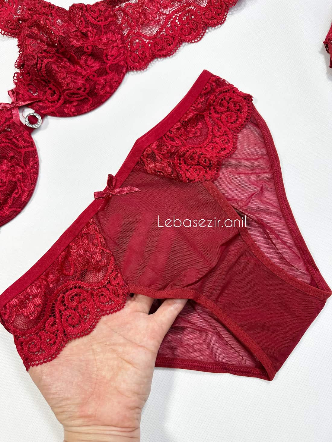 Guipure bra and shorts set ست شورت و سوتین گیپور
